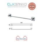 Çelik Banyo Paslanmaz Pirinç Vizyon Uzun Havluluk 60cm Gri