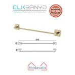 Çelik Banyo Paslanmaz Pirinç Vizyon Uzun Havluluk 60cm Sarı
