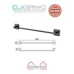 Çelik Banyo Paslanmaz Pirinç Vizyon Uzun Havluluk 60cm Siyah