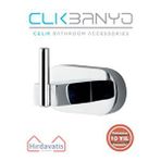 Çelik Banyo Paslanmaz Pirinç Zirve Tekli Askılık Gri