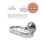 Çelik Banyo Sümbül Tel Sabunluk Rozetli Gümüş