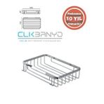 Çelik Banyo Taci Tekli 22x15 Sabunluk Ve Şampuanlık Gümüş