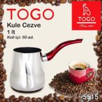 Çelik Cezve 1lt Togo Kırmızı Sap