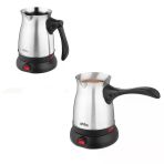 Çelik Elektrikli Cezve Türk Kahve Makinesi - 6Fincan=500Ml 360 Derece Kablosuz Kullanım 600W Scm-2992 (Timya/Go1395) 199761