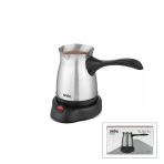 Çelik Elektrikli Cezve Türk Kahve Makinesi - 6Fincan=500Ml 360° Kablosuz Kullanım Katlanır Kulp 600W Scm-9039 (5250)