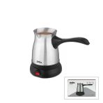 Çelik Elektrikli Cezve Türk Kahve Makinesi - 6Fincan=500Ml 360° Kablosuz Kullanim Katlanir Kulp Scm-9038 (5047)