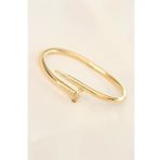 Çelik Gold Renk Taşlı Çivi Model Bileklik