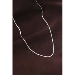Çelik Gümüş Renk 60 Cm İnce İtalyan Zincir Kolye - Ebj260130w39354