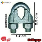 Çelik Halat Klemens 6 Mm (10 Adet)