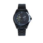 Çelik Kordonlu Sarı Siyah Unisex Kol Saati 316L Çelik Kasa, Hardlex Mineral Cam, 3ATM Speedmaster