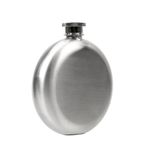Çelik Mat Gri 5 oz 150 ml Yuvarlak İçki Matarası py81-5