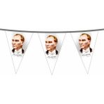 Çelik Online Atatürk Ipe Dizili Bayrak 20X30CM 50 Metre