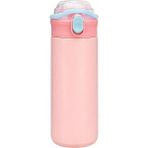 Çelik Pembe 500 ml Kulplu Pipetli Çocuk Matara Suluk MT241PM - Standart
