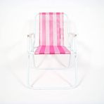 Çelik Plaj/Piknik Sandalyesi Pembe