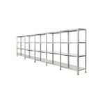Çelik Raf Burada 4 Katlı 5 Li Bitişik Çelik Galvaniz Arşiv Depo Kiler Rafı DX51 Kalite - 31x60x100