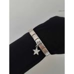 Çelik Yıldızlı Italyan Charm Bileklik - Gümüş