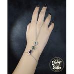 Çelik Zirkon 3 Taşlı Şahmeran Bileklik - Gümüş