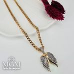Çelik Zirkon Taşlı Kanat Kolye - Kl0210