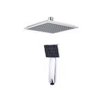 ÇELİKEL Flat Duş Başlığı - Tepe Duş El Duşu Kocvizyon - Kare ( Krom - Siyah ) - ( 19 X 19 )
