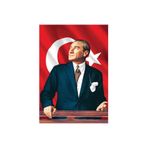 ÇELİKONLİNE-Atatürk Poster Bayrak 100X150 cm