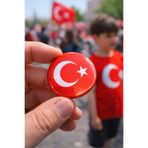 ÇELİKONLİNE Türk Bayrağı Yaka Rozeti 23 Nisan 19 Mayıs 29 EKİM Okul Çocuk Yetişkin Rozet