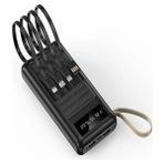 Çelikwork 20.000 mAh Güneş Enerjli Solar LED Fenerli Siyah Powerbank