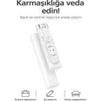 ÇELİKWORK 7 in 1 Çok İşlevli Type-C USB Micro Lightning Dönüştürücü Seyahat Seti – iPhone Android PC - Beyaz