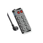 Çelikwork Ftr008 4000Watt 16A Akım Korumalı 2 Anahtarlı Priz 8'Li Priz 3'Usb 2Metre Kablo Çoklayıcı