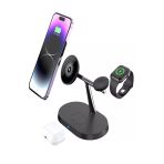 çelikwork inspiring technology Aw011 3in1 Ledli 20 Watt, Wireless, Magsafe Şarj Standı Akıllı Saat Telefon Kulaklık Uyumlu