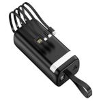 Çelikwork PW-86 30.000 mAh 8in1 Çoklayıcı LCD Ekran Fenerli Kendinden Kablolu Siyah Powerbank