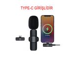 ÇELİKWORK Wirelees TYPE-C Girişli Telefon Uyumlu Kablosuz Youtuber, Tiktok, Skype Yaka Mikrofonu