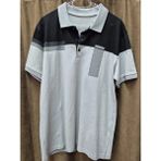 Celio Erkek Siyah-Gri Desenli Polo Yaka Tişört – Şık ve Spor Tarz - Siyah - Gri - M