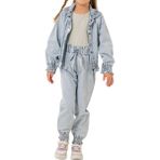 Celira Bluefeet Haki Kot Pantolonlu Ceketli Kız Çocuk Takım 6-9 Yaş