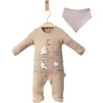 Celira Kahve 3 Ay,6 Ay,9 Ay, Erkek Bebek Tulum - Kahverengi