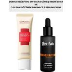 Cell Fusion C Derma Relief 100 SPF50 PA 50 ml Güneş Kremi+The Fair C-Gleam 30 ml Gözenek Bakımı Cilt Serumu