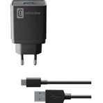 Cellular Line 10W Şarj Kiti Adaptör + Type-C Siyah Kablo