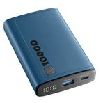 Cellular Line Elite Dijital Ekranlı PD 20W Hizli Şarj 10.000 mAh Mavi Powerbank