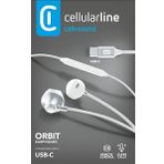 Cellular Line Orbit Type-C Capsule Beyaz Kulaklık