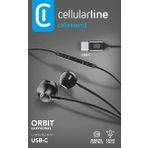 Cellular Line Orbit Type-C Capsule Siyah Kulaklık