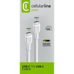 Cellular Line Usb-C TO Usb-C Kablo Beyaz 1.2m Usbdatacusbc-cw
