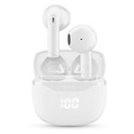 cellularline CORE Gerçek Kablosuz Bluetooth Kulaklık Şarj Kılıflı, LED Ekran, 16 Saat Çalma Süresi, Dokunmatik Kontroller, Otomatik Kapanma - Beyaz