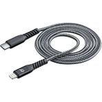 Cellularline Tetra Force Siyah 120 cm Usb-C Lightning Data ve Şarj Kablosu