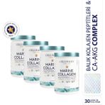 CELLURAGEN Balık Kolajen Peptitleri ve Ca-AKG İçeren Complex Marine Collagen Takviye 30 Günlükx 4 Adet - aromasız