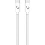 Celly 60W Usb-C - Usb-C Örgülü Şarj Kablosu - Beyaz