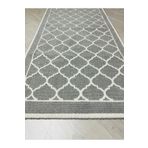 Çelsa Home Bukle Lüks Pamuklu Makinede Yıkanabilir Kilim Gri Dora