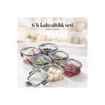 CELSEN HOME 6'lı Sızdırmaz Silikon Contalı Kahvaltılık Seti