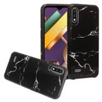 CELZEN - LG K22, K32, K22+ Plus (LM-K200) için - Resimli Telefon Kılıfı - AD1 Siyah Mermer