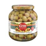 Cem 1 kg Biberli Yeşil Zeytin