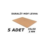 Cem 5 Adet Duralit Mdf Levha 35X50 3Mm Kalınlık -Resim Altlığı