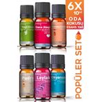 Cem Cosmetics Oda Kokusu Saf Esansiyel Uçucu Yağ,buhurdanlık , Difüzör Esans, Aromaterapi, Ortam Kokusu 6x10=60 ml